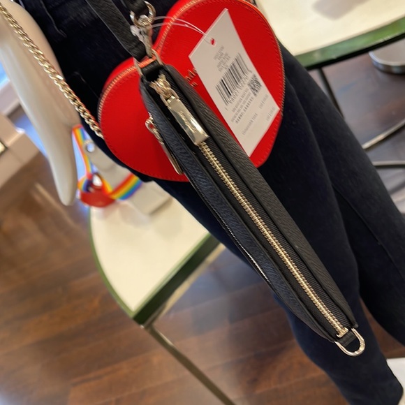 Kate Spade Leila Pebble Leather Convertible Wristlet Wallet Clutch Black - Picture 10 of 16